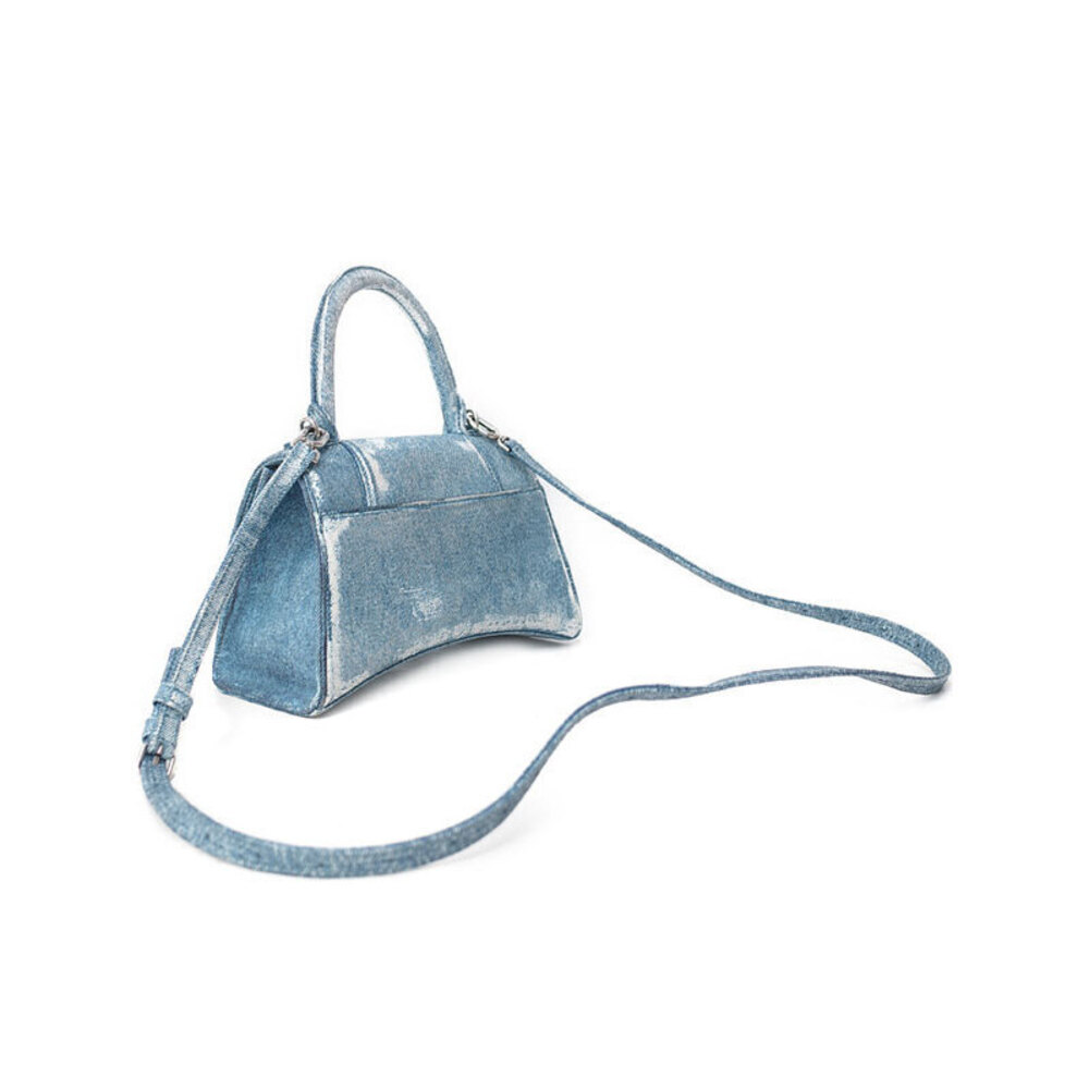 BALENCIAGA Hourglass Handbag Denim Bag - Picture 2 of 9
